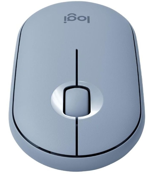 Мышь беспроводная Logitech Pebble M350 серый, 1000 dpi, радиоканал, Bluetooth, USB, кнопки - 3