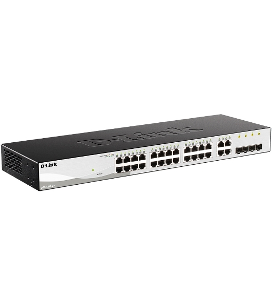Коммутатор D-Link DGS-1210-28/F3A, 24×1 Гбит/с + 4×1 Гбит/с Combo, настраиваемый