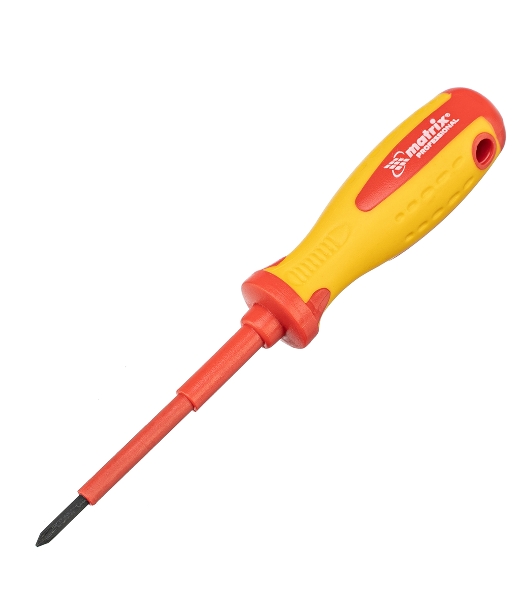 Отвертка Matrix Insulated, PH0 x 75 мм, CrMo, до 1000 В, двухкомп. рукоятка