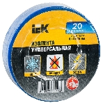 Изолента IEK UIZ-13-10-K07 0,13х15 мм синяя 20 метров, фото5