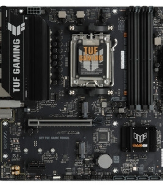 Материнская плата ASUS TUF GAMING A620M-A PLUS WIFI, AM5, AMD A620A, 4xDDR5, 4xSATA, 2xM.2, 1xPCIe 4.0 x16, 1xPCIe 3.0 x1, 1xHDMI, 2xDP, 1x2.5Gb LAN, Wi-Fi 6, Bluetooth 5.3, 2xUSB-A 10Gbps, 4xUSB-A 2.0, 3x3.5 мм, 7.1, mATX