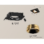 Комплект встраиваемого поворотного светильника Ambrella light XC7659024 SBK/PYG черный песок/золото желтое полированное MR16 GU5.3 (C7659, N7034), фото 1