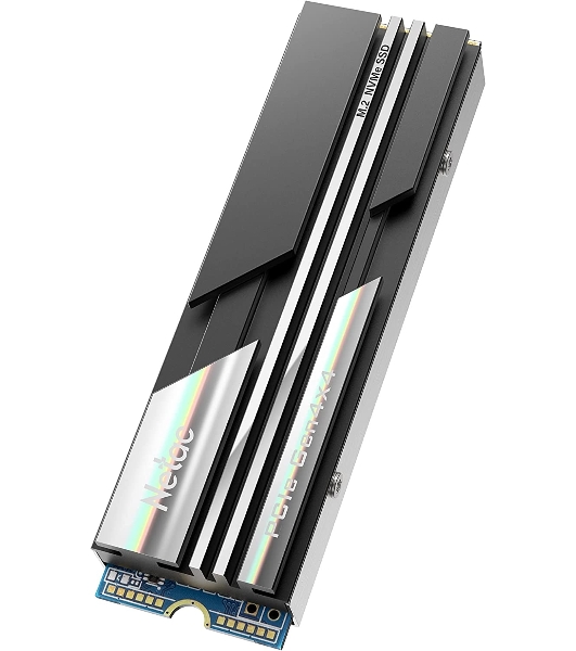 Накопитель SSD Netac NV5000, 500Gb, M.2 2280, PCIe 4.0 x4, NVMe, R/W 5000/2500, с радиатором