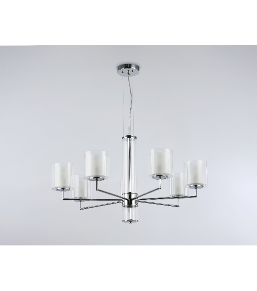 Люстра Ambrella light LH56003/7 СH/FR хром/белый матовый E14*7 max 40W D790*1260