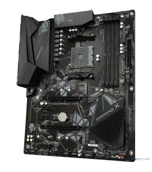 Материнская плата Gigabyte B550 GAMING X V2, AM4, AMD B550, 4xDDR4, 4xSATA, 2xM.2, 1xPCI-E 4.0 x16, 1xPCI-E 3.0 x2, 1xHDMI, 1xDVI-D, 1x 1Gb LAN, 1xUSB 3.2 Gen 2, 3xUSB 3.2 Gen 1, 2xUSB 2.0, 3x3.5 мм, 7.1, Standard-ATX