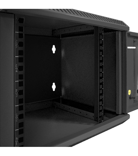 Шкаф телекоммуникационный 10' настенный 6U ExeGate EC-WM-6U.280.G.BLACK (10', 6U, 350x280x287мм (ШхГхВ), передняя дверь закаленное стекло, пыле- и влагозащита IP23, черный RAL 9004)