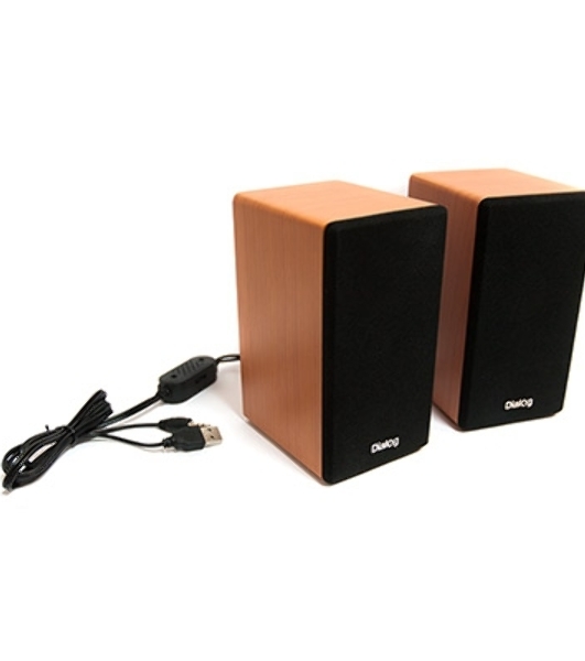 Акустическая система Dialog AST-20UP - акустические колонки 2.0, 6W RMS, Cherry, питание от USB