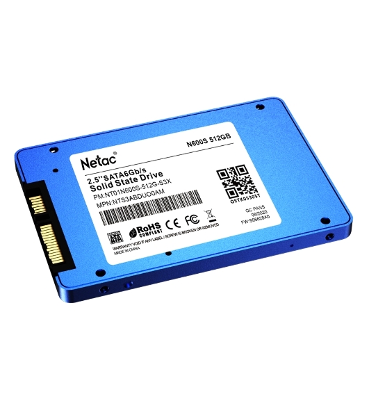 Накопитель SSD Netac N600S, 512Gb, SATA III, 2.5', R/W 540/490