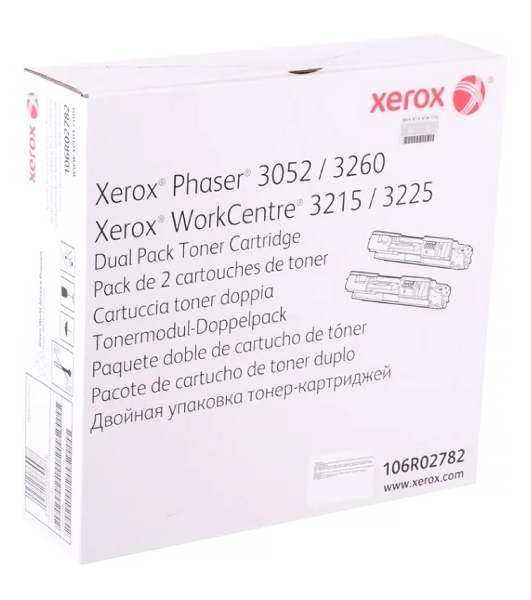 Картридж лазерный Xerox 106R02782 черный, 6000 стр. (упаковка 2шт х 3000 стр.), для Phaser 3052/3260/WC 3215/25 (channels)