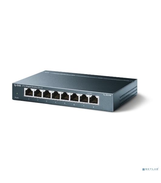 Коммутатор TP-Link SMB TL-SG108 8-port Desktop Gigabit Switch, 8 10/100/1000M RJ45 ports,metal case