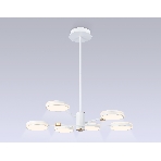 Подвесной светодиодный светильник Ambrella light FL51635/6 WH/GD белый/золото 3000K/4200K/6400K 50W D800*780 (Без ПДУ), фото4