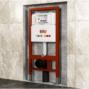 Инсталляция BAU PRO для подвесного унитаза с клавишей смыва BAU Soul, хром