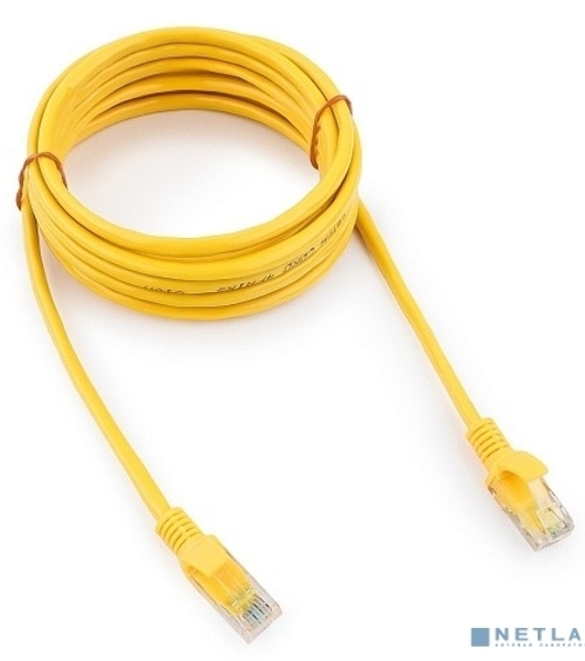 Патч-корд медный UTP Cablexpert PP10-3M/Y cat.5e, 3м, литой, многожильный, желтый