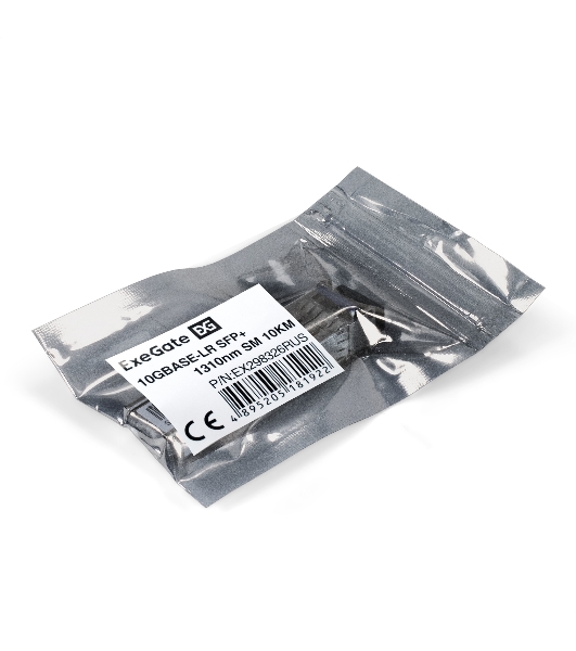 Трансивер SFP+ EXT-10G-SM1310-LC2-10KM (10Gbase-LR для одномодового оптического кабеля, 10 Гбит/с, Tx:1310/Rx:1310 нм, до 10 км, разъем Duplex LC)