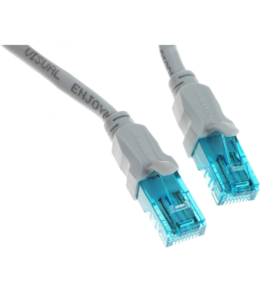 Патч-корд Vention прямой UTP cat.5е, RJ45 - 1,5м. Серый
