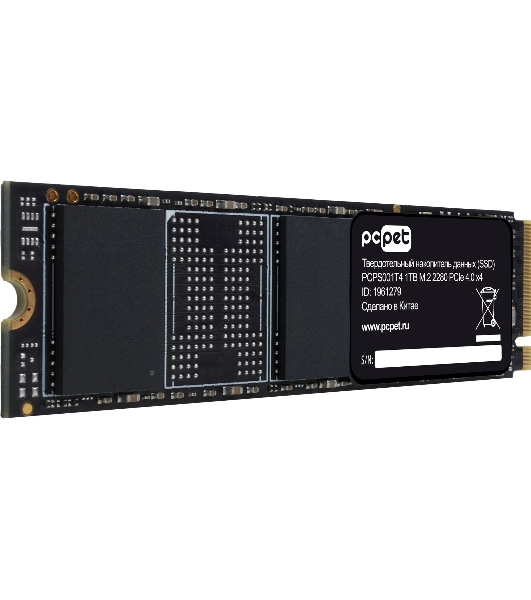 Накопитель SSD PC Pet PCI-E 4.0 x4 1TB PCPS001T4 M.2 2280 OEM