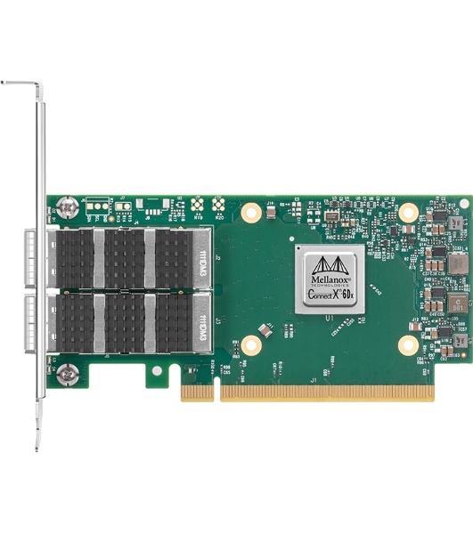 Сетевая карта MELLANOX ConnectX-6 Dx EN adapter card, 100GbE, Dual-port QSFP56, PCIe 4.0 x16, No Crypto, Tall Bracket