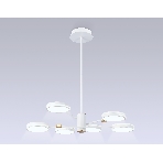 Подвесной светодиодный светильник Ambrella light FL51635/6 WH/GD белый/золото 3000K/4200K/6400K 50W D800*780 (Без ПДУ), фото3