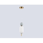 Светильник Ambrella light LH53101 BS/GR/FR латунь/серый/белый матовый G9 max 28W D100*330, фото5