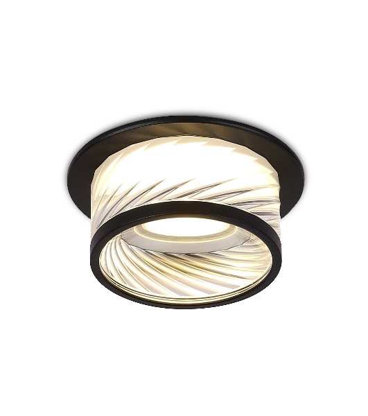 Светильник Ambrella light TN1252 SBK/CL черный песок/прозрачный GU5.3 D98*58