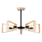 Светильник Ambrella light TR80495/5 BK/LW черный/светлое дерево E14/5 max 60W D620*430, фото7