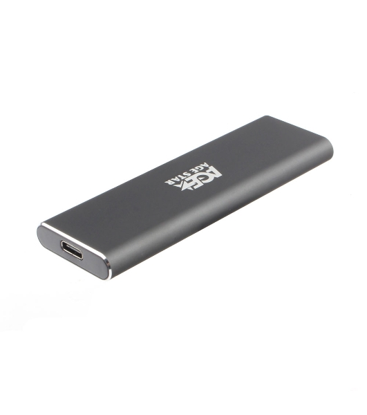 Внешний корпус USB 3.1 Type-C M.2 NVME (M-key) AgeStar 31UBNV1C (GRAY), алюминий, черный