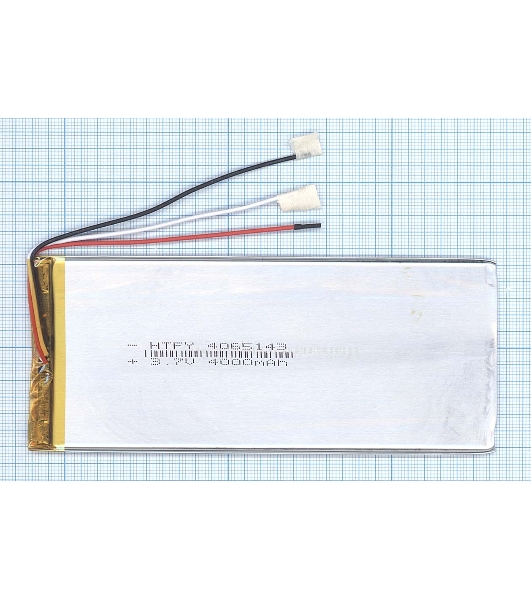 Аккумулятор Li-Pol (батарея) 4x65x143мм 3pin 3.7V/4000mAh