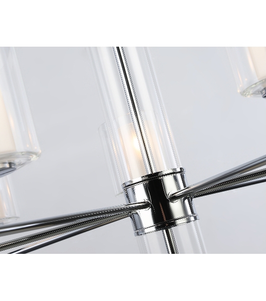 Люстра Ambrella light LH56003/7 СH/FR хром/белый матовый E14*7 max 40W D790*1260