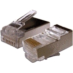 Коннектор LANMASTER RJ45 STP 8P8C, универсальный, cat.6, 100 шт., фото 1