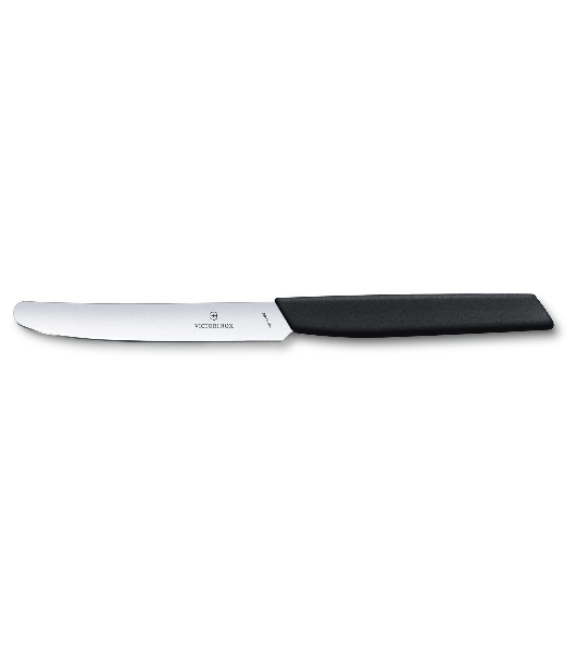 Нож кухонный Victorinox Swiss Modern (6.9003.11) стальной столовый лезв. 110 мм прямая заточка черный