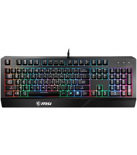 Клавиатура проводная MSI VIGOR GK20 RU черный USB Multimedia for gamer LED (подставка для запястий)