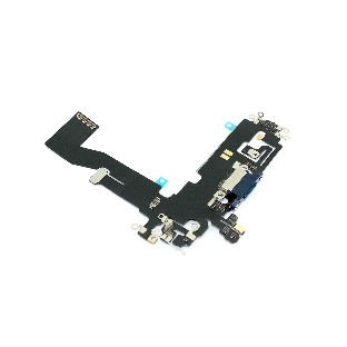 Шлейф с разъемом зарядки и микрофоном для Apple iPhone 12, iPhone 12 Pro синий