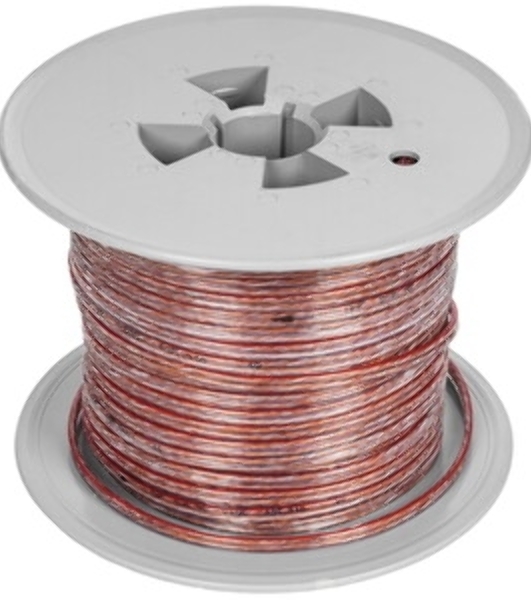Акустический кабель Cablexpert CC-TC2x0,5-50M, прозрачный, 50 м, на катушке
