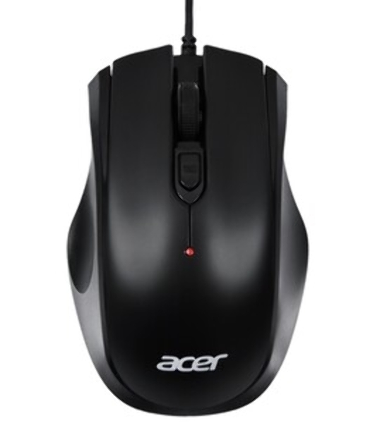 Мышь проводная Acer OMW020 черный, 1600 dpi, USB, кнопки - 4