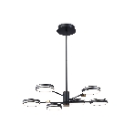 Подвесной светодиодный светильник Ambrella light FL51639/6 BK/GD черный/золото 3000K/4200K/6400K 50W D800*780 (Без ПДУ), фото5