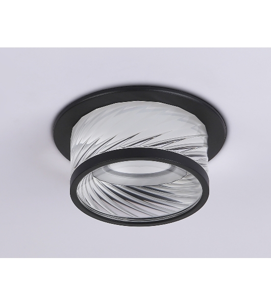 Светильник Ambrella light TN1252 SBK/CL черный песок/прозрачный GU5.3 D98*58