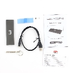 Внешний корпус USB 3.1 Type-C M.2 NVME (M-key) AgeStar 31UBNV1C (GRAY), алюминий, черный, фото2