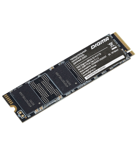 Накопитель SSD Digma Mega S3 DGSM3512GS33T, 512Gb, PCIe 3.0 x4, M.2 2280, NVMe, R/W 2080/1700