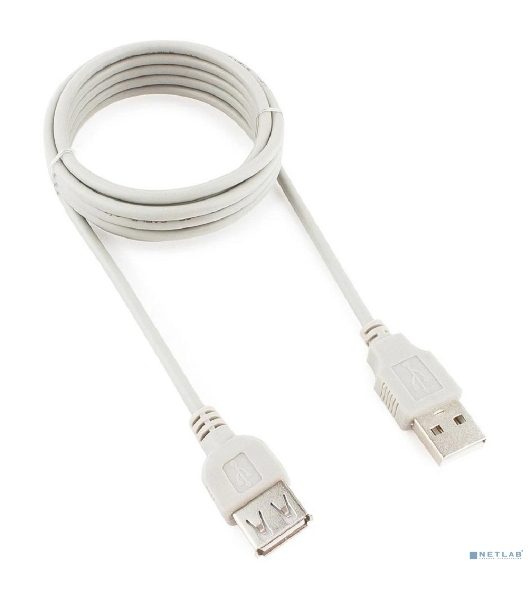 Кабель удлинит. USB2.0 Gembird/Cablexpert CC-USB2-AMAF-6-N серый (1.8м, AM/AF, пакет) (CC-USB2-AMAF-6-N)