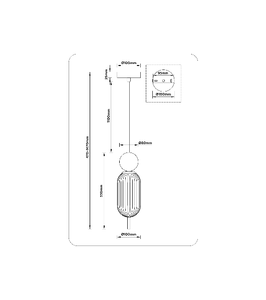 Светильник Ambrella light LH53101 BS/GR/FR латунь/серый/белый матовый G9 max 28W D100*330