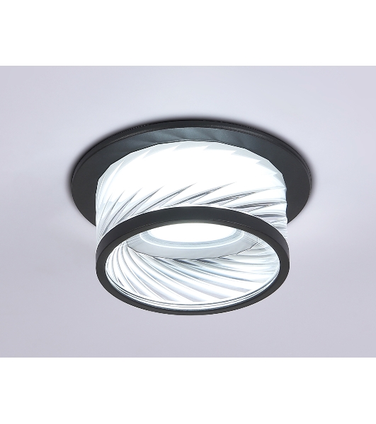 Светильник Ambrella light TN1252 SBK/CL черный песок/прозрачный GU5.3 D98*58