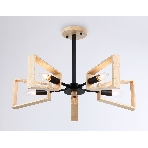 Светильник Ambrella light TR80495/5 BK/LW черный/светлое дерево E14/5 max 60W D620*430, фото4