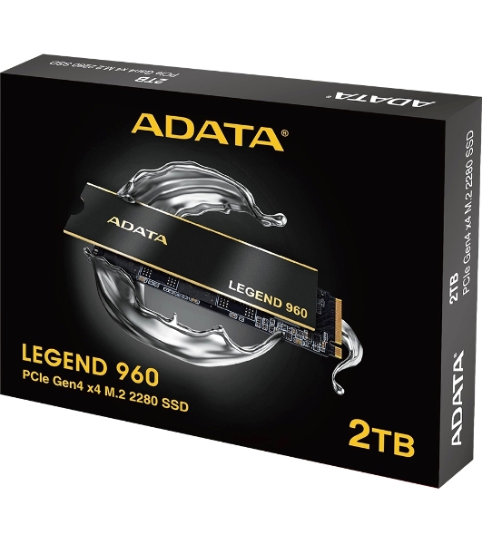 Накопитель SSD ADATA LEGEND 960, 2Tb, PCIe 4.0 x4, M.2 2280, NVMe, R/W 7400/6800, с радиатором