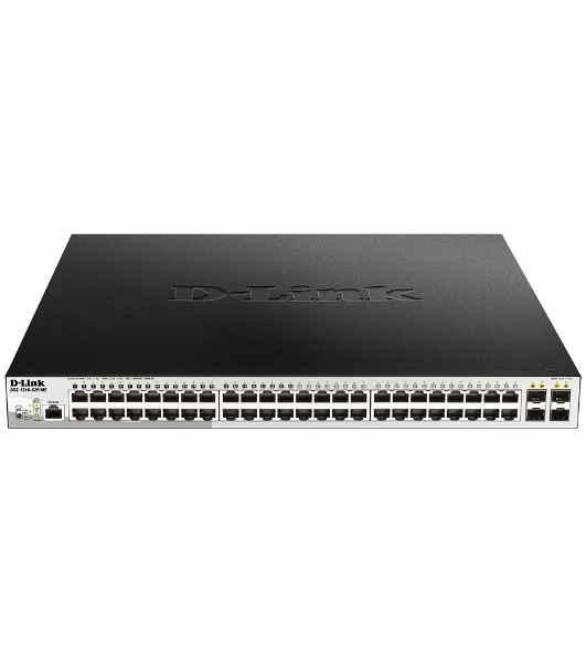 Коммутатор D-Link DGS-1210-52P/ME/B1A, 48×1 Гбит/с + 4×1 Гбит/с SFP, управляемый
