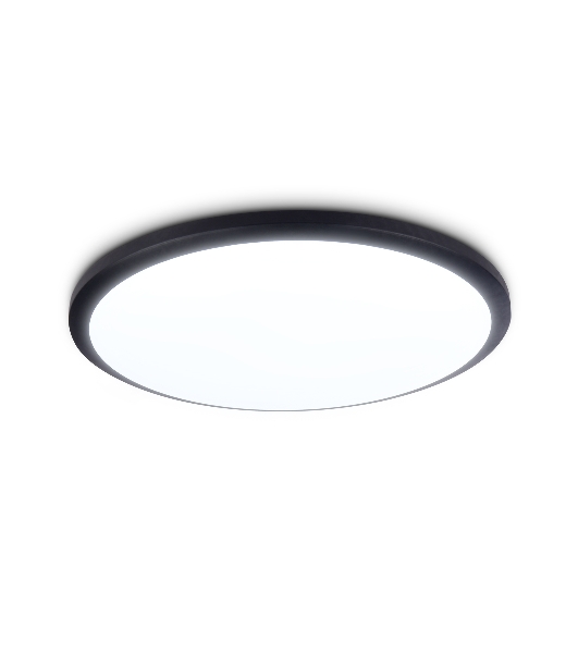 Потолочный светодиодный светильник Ambrella light FZ1234 BK черный IP44 42W 6400К D370*55 (Без ПДУ)