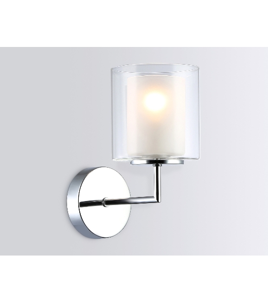 Настенный светильник Ambrella light LH56005 СH/FR хром/белый матовый E14 max 40W 190*120*220