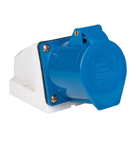 Розетка наруж. уст. 32А 220В 2P+РЕ IP44 (123) EKF ps-123-32-220