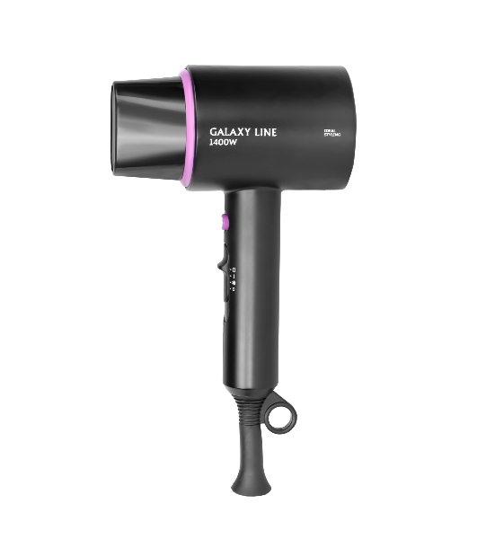 Фен Galaxy Line GL 4346 черный, 1400 Вт, компактный