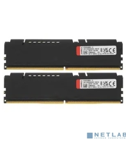 Оперативная память Kingston Fury Beast, DDR5, 16GB (2x8GB), 5200MHz, CL40, DIMM, радиатор, черный