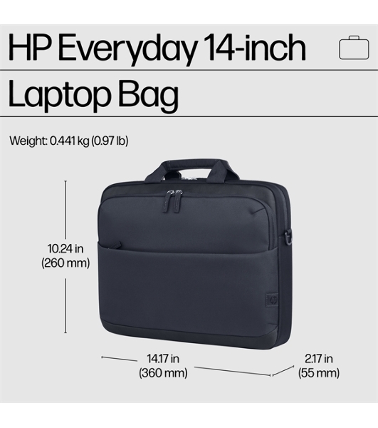 Сумка Case HP Everyday 14 Odyssey Gray Laptop Bag cons
